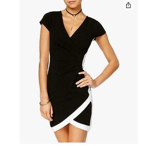 Almost Famous Striped Black and White Cocktail Dress